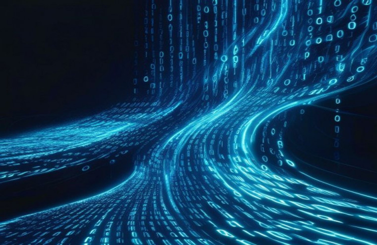 Blue Matrix Code AI Wallpaper Live