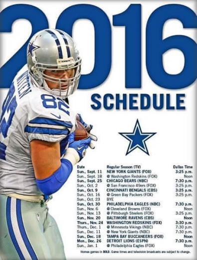 🔥 Free Download The Dallas Cowboys Schedule April Read More by ...