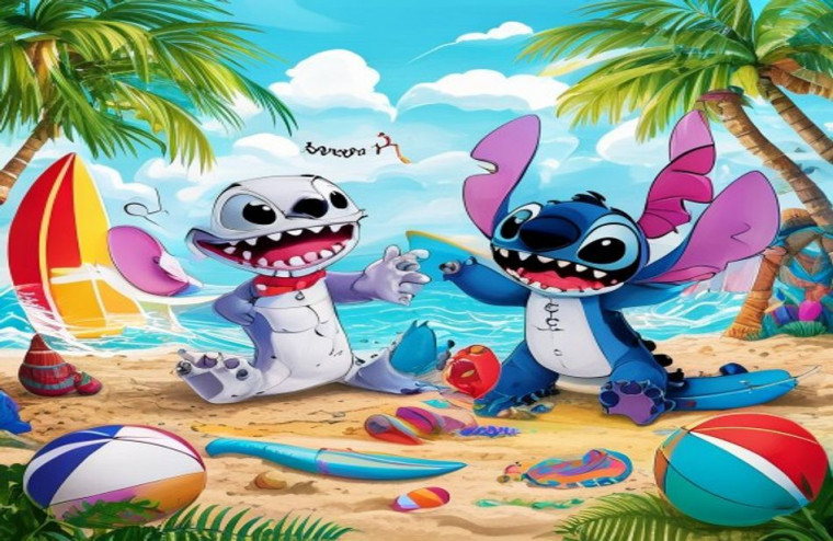 Toothless And Stitch AI Wallpaper