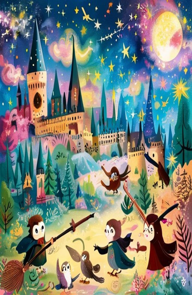 Cute Harry Potter AI Wallpaper