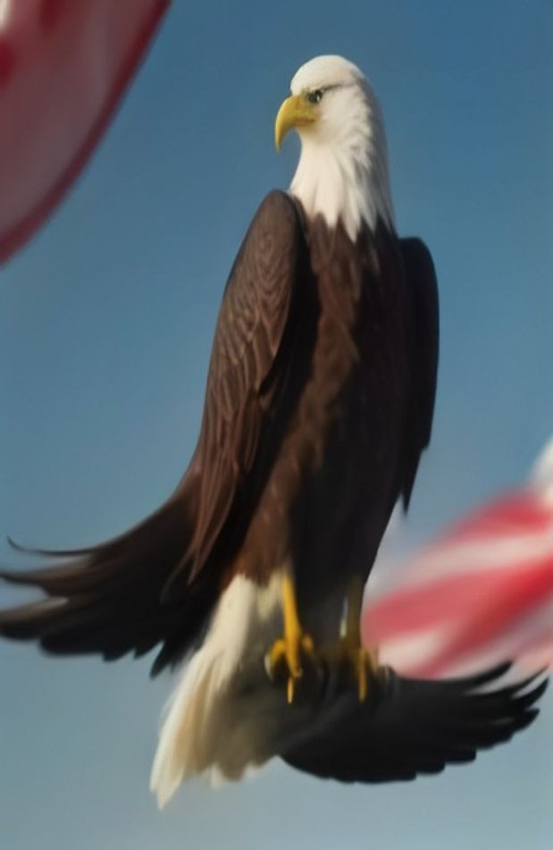 American Flag With Eagle AI Wallpaper