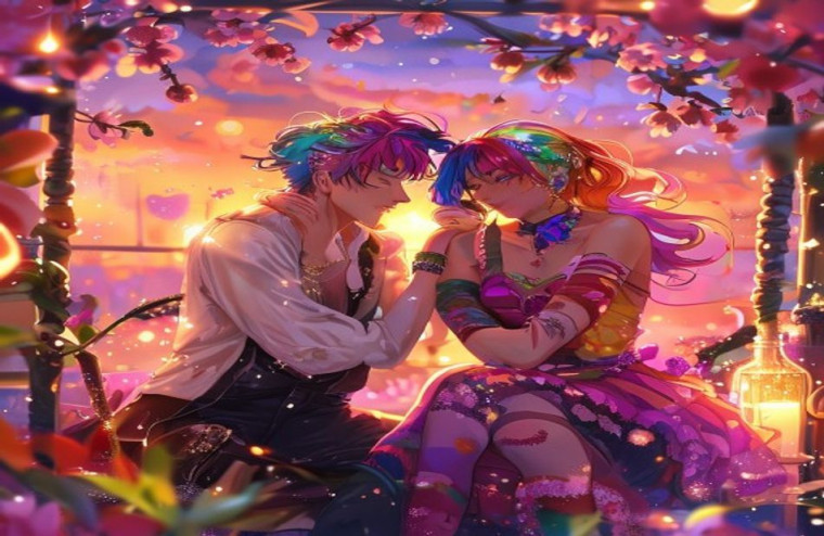 Gay Anime Couples AI Wallpaper