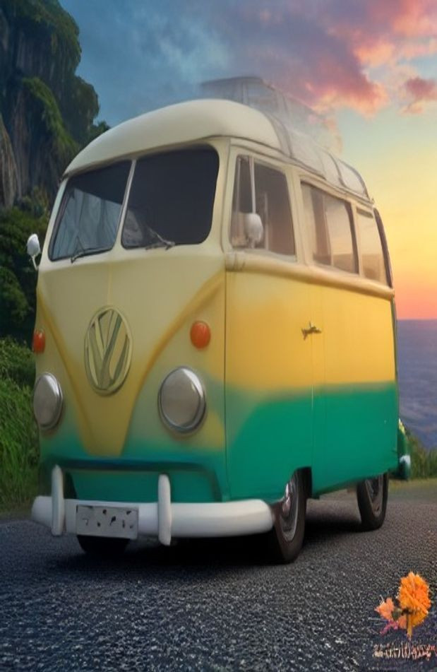 Vw Bus AI Wallpaper