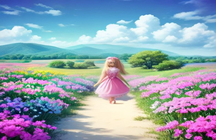 Cute Barbie Doll AI Wallpaper