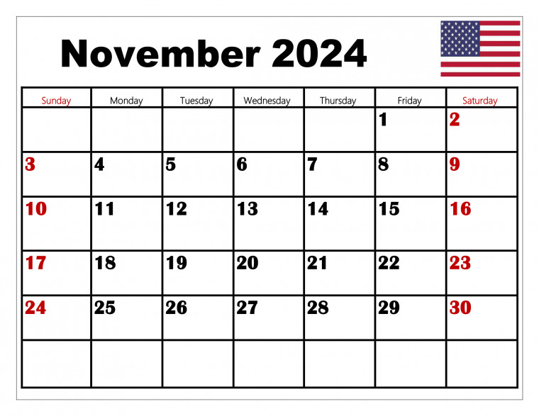 Nov Calendar With Holidays