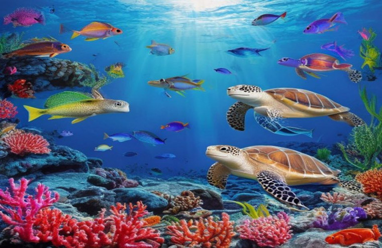 Ocean Life AI Wallpaper