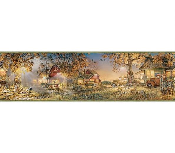 Free download Country Manor Cottage Theme Wallpaper Border [1024x768