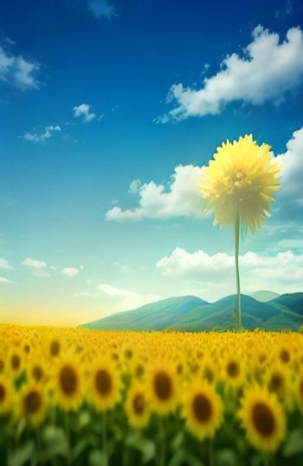 Ukraine Flag AI Wallpaper