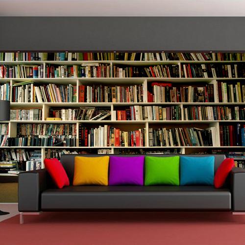 Free download bookcase books bookshelf wall wallpaper living room ...