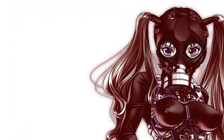Anime girl gas mask