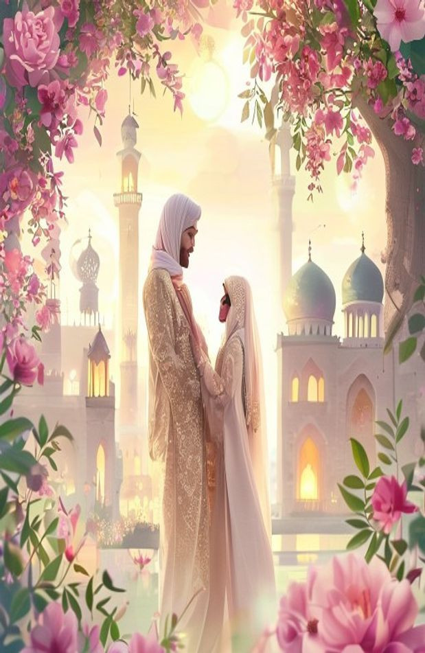 Islamic Couple AI Wallpaper Models