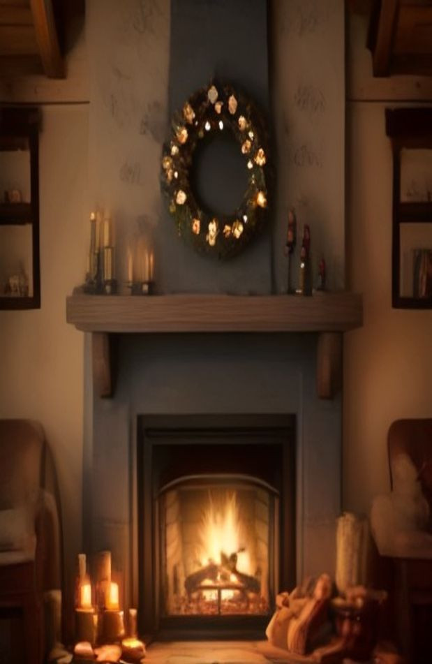 Live Fireplace AI Wallpaper