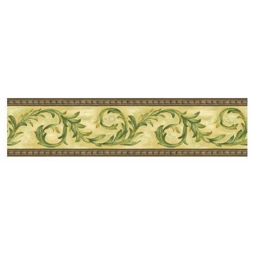 Free download Brown Architectural Scroll Prepasted Wallpaper Border at