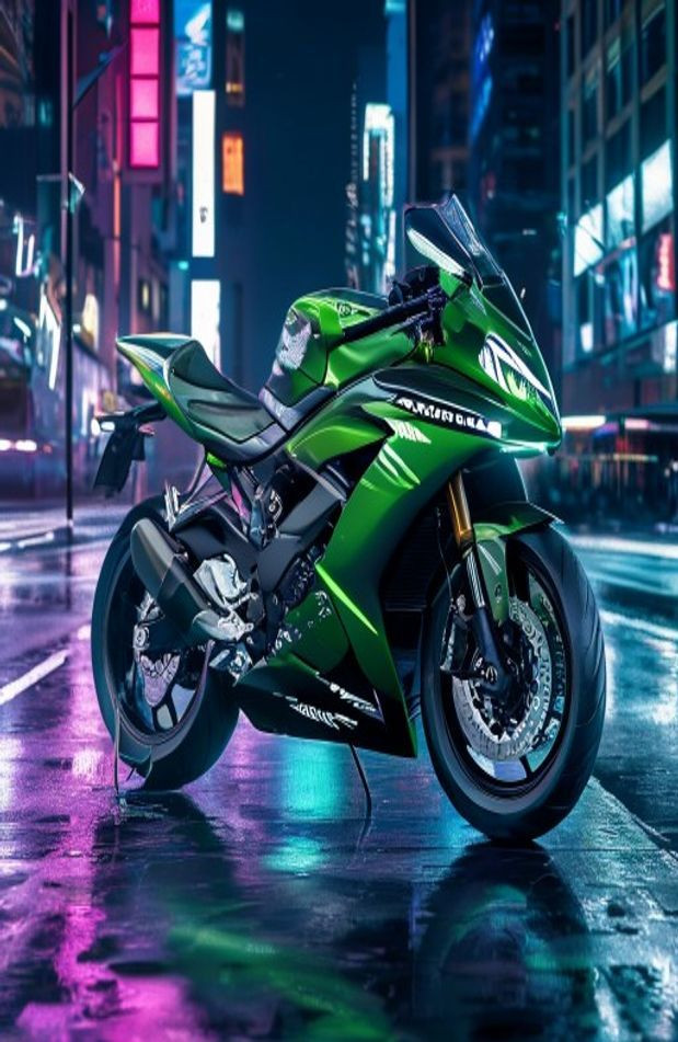 Kawasaki Ninja H2r AI Wallpaper