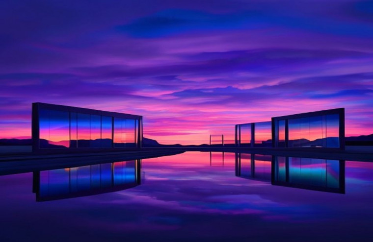 Purple Windows AI Wallpaper