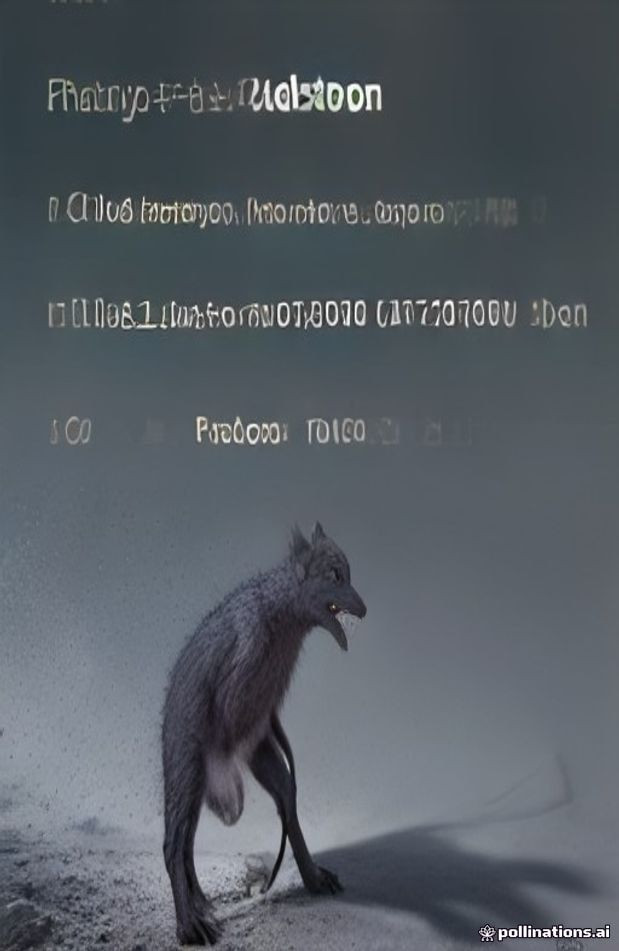 Cool Black Wolf AI Wallpaper