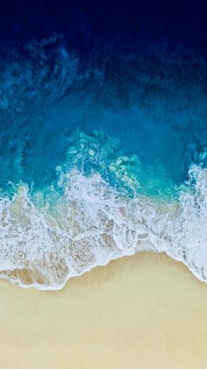 Free download iOS 11 iPhone X Aqua blue Water beach wave ocean apple ...