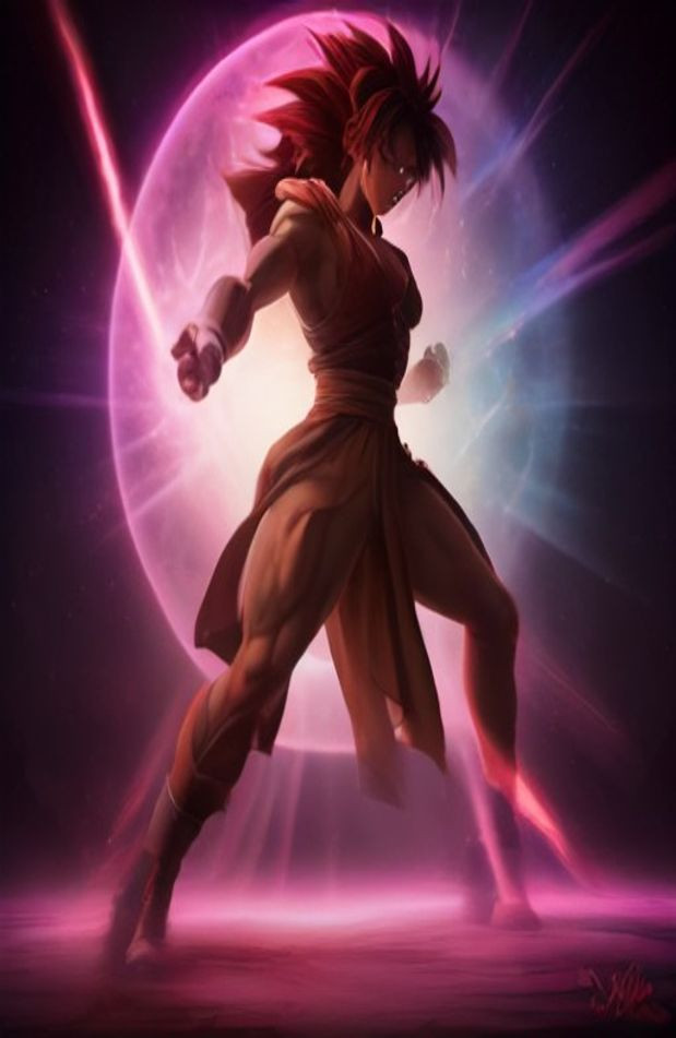 Super Saiyan Rose AI Wallpaper