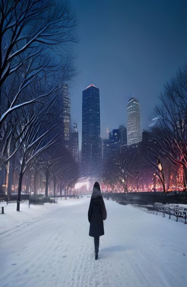 New York City Winter AI Wallpaper