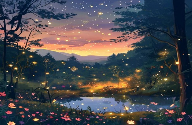 Hotarubi No Mori E AI Wallpaper