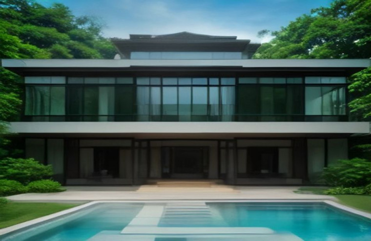 Luxury House AI Wallpaper