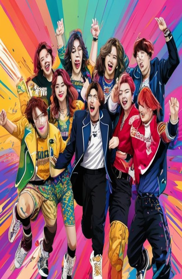 Bts Run AI Wallpaper