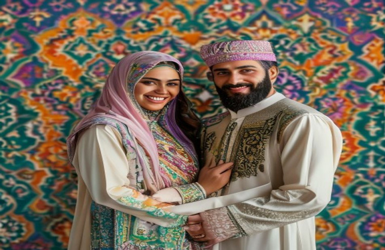 Islamic Couple AI Wallpaper Models