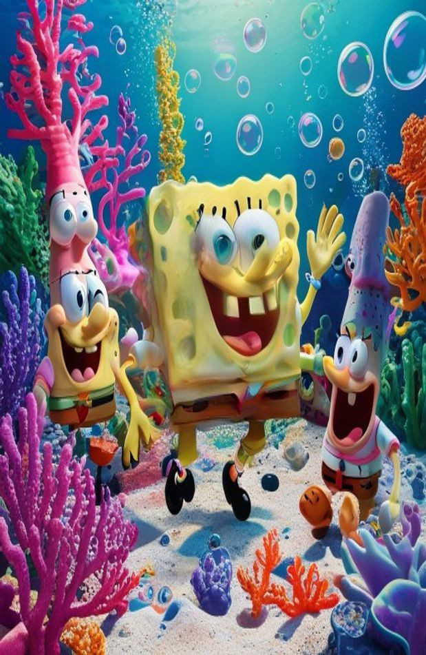 Bob Esponja AI Wallpaper