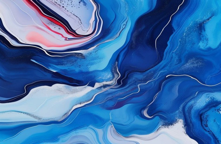 Abstract Blue AI Wallpaper