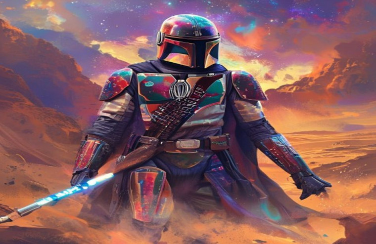 The Mandalorian Art AI Wallpaper