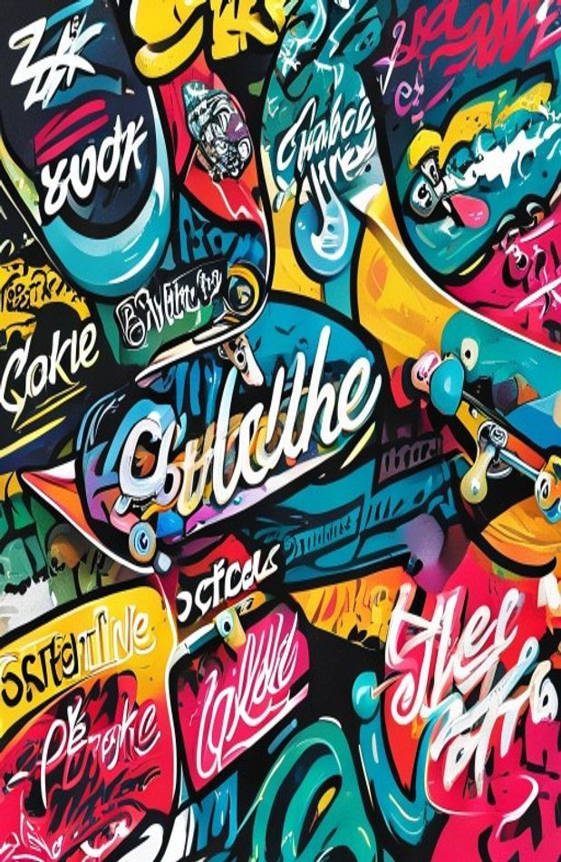 Skateboard Logos AI Wallpaper