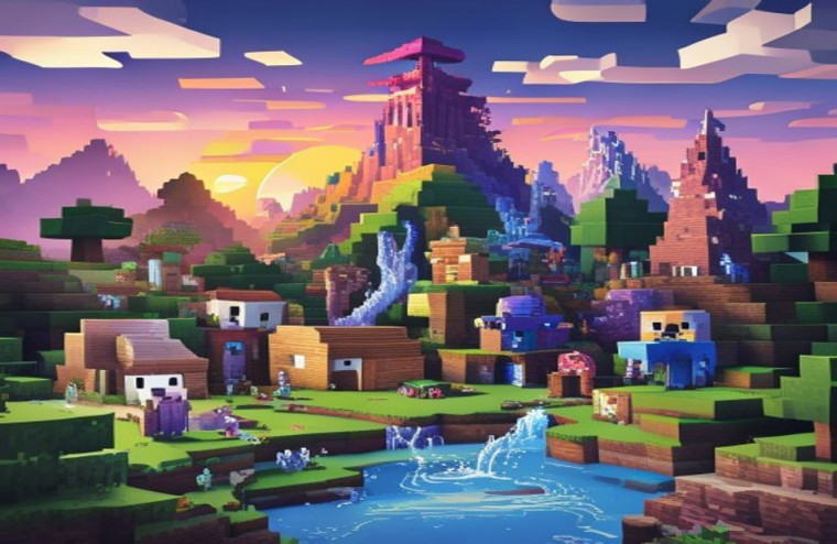 Minecraft Gif AI Wallpaper