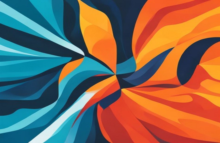 Abstract Dual Monitor AI Wallpaper
