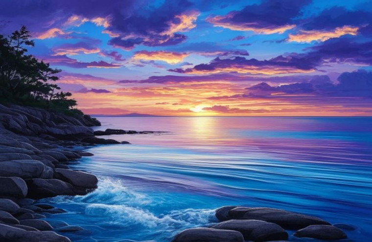 Blue HD AI Wallpaper 1080p