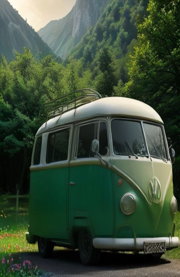 Vw Bus AI Wallpaper