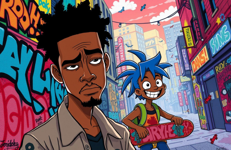 Boondocks AI Wallpaper Huey And Riley