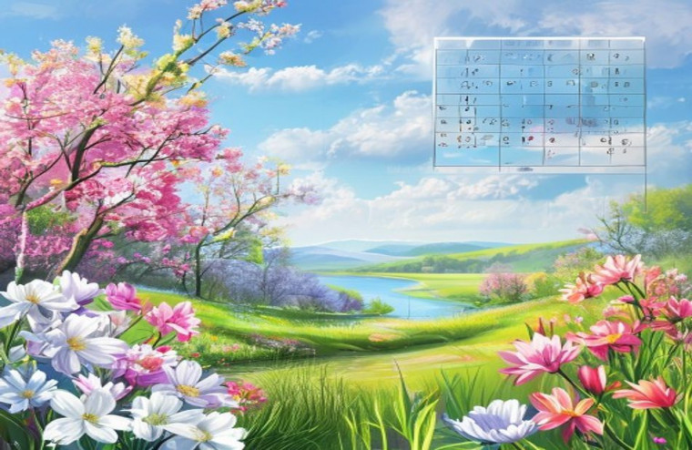 April Calendar AI Wallpaper