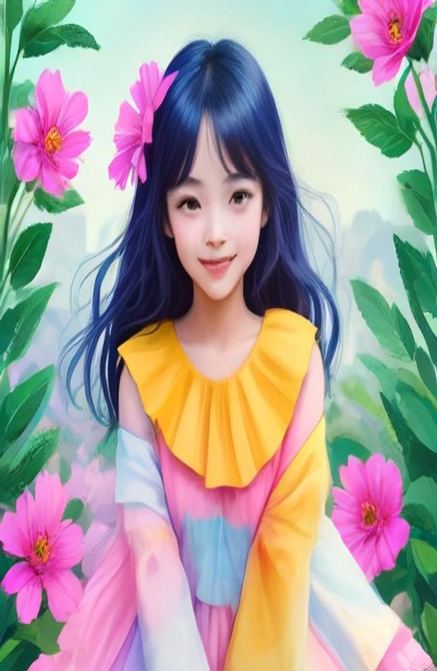 Cute Teen Girl AI Wallpaper