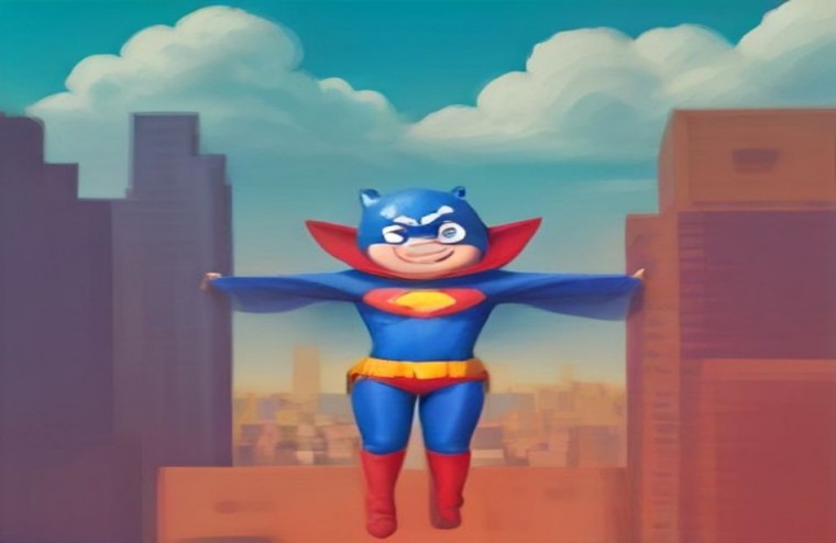 Cute Superhero AI Wallpaper