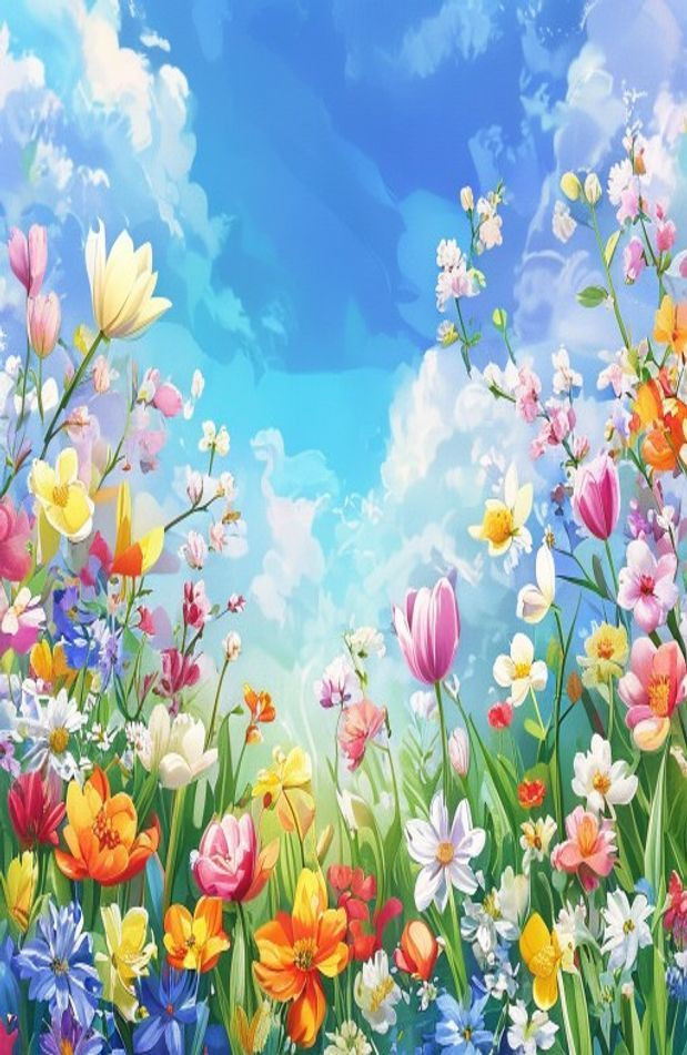 Spring Flowers Screensavers AI Wallpaper