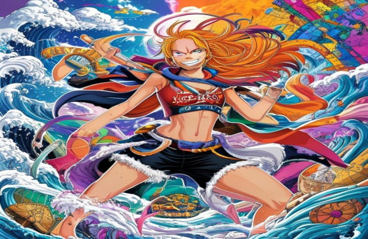 Nami One Piece AI Wallpaper
