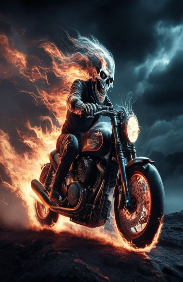 Ghost Rider HD AI Wallpaper