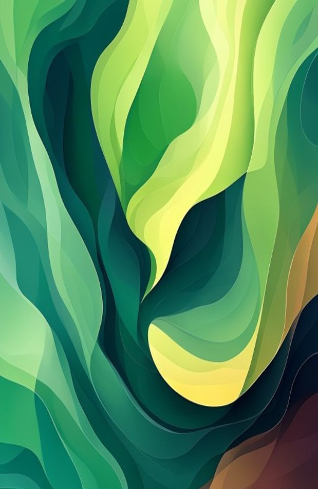 Abstract Green AI Wallpaper