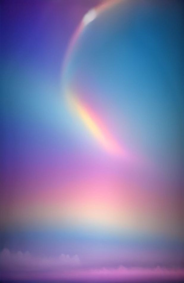 Pastel Rainbow AI Wallpaper
