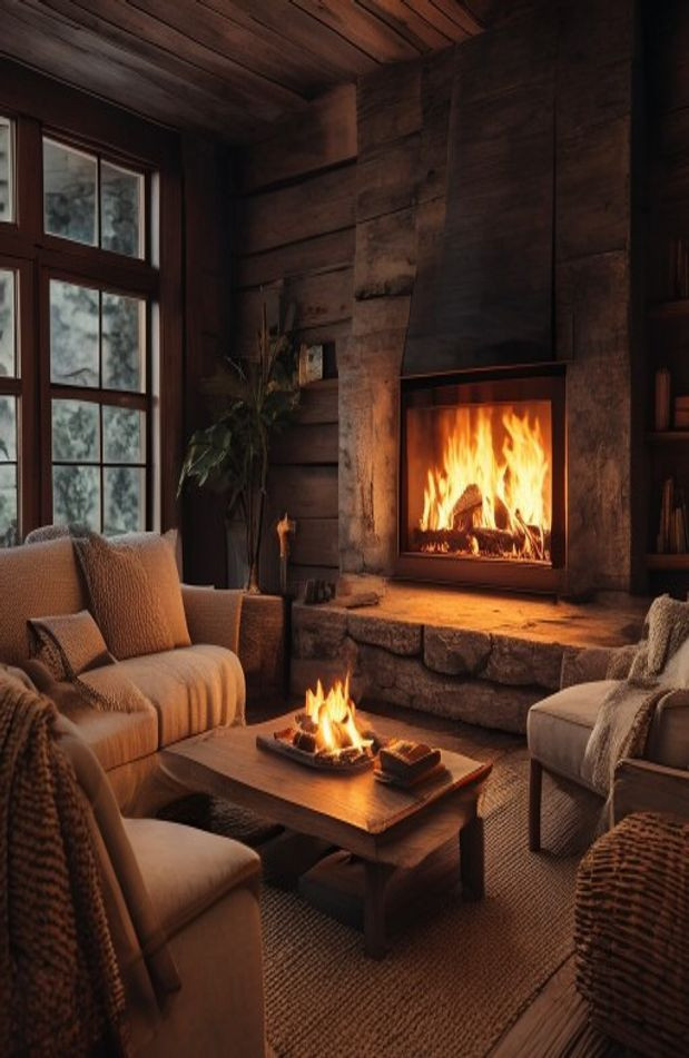 Live Fireplace AI Wallpaper