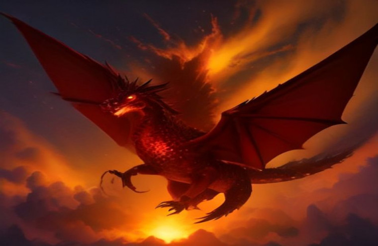 Fire Dragon AI Wallpaper