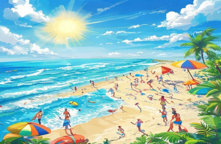 Happy Summer AI Wallpaper