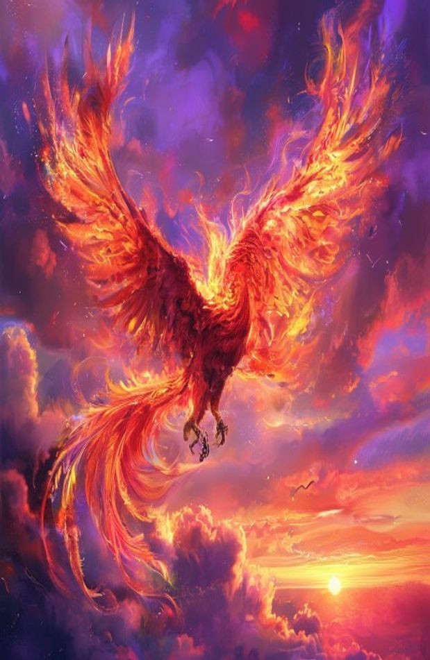 Phoenix Bird HD AI Wallpaper
