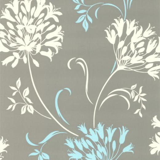 Light Gray Floral Silhouette Wallpaper Contemporary Wallpaper. 39+ Gray