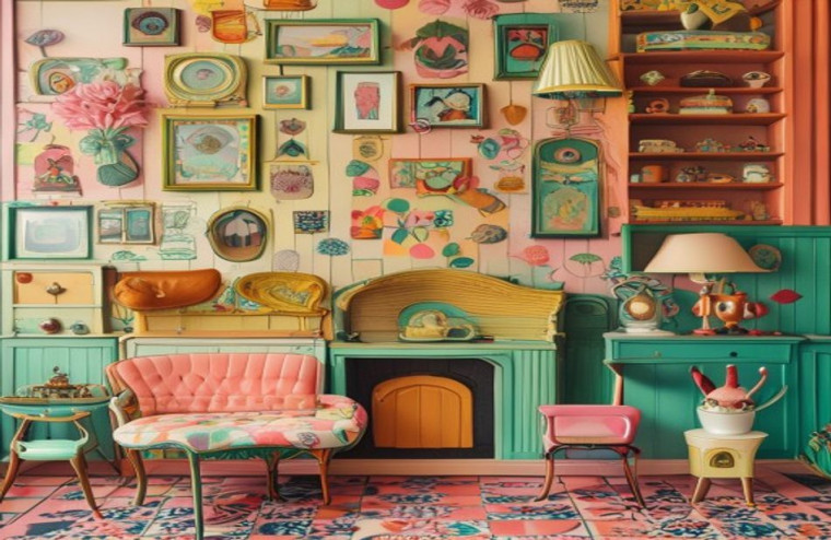 Wes Anderson AI Wallpaper